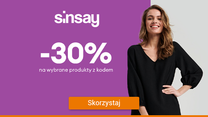 Sinsay - Extra -30% na wybrane produkty