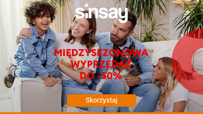Sinsay - Międzysezonowa WYPRZEDAŻ do -50%