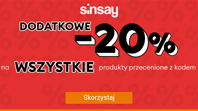 Sinsay - Dodatkowe -20% na wyprzedaż