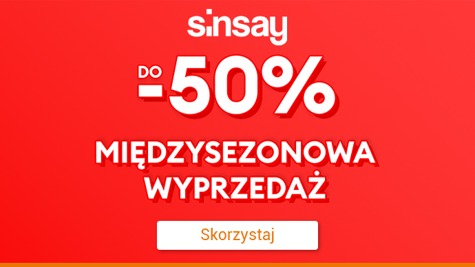 Sinsay - Międzysezonowa Wyprzedaż do -50%