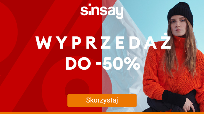 Sinsay - Wyprzedaż do -50 %