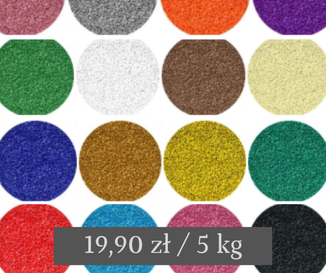 Kwarcowy piasek kolorowy barwiony dekoracyjny