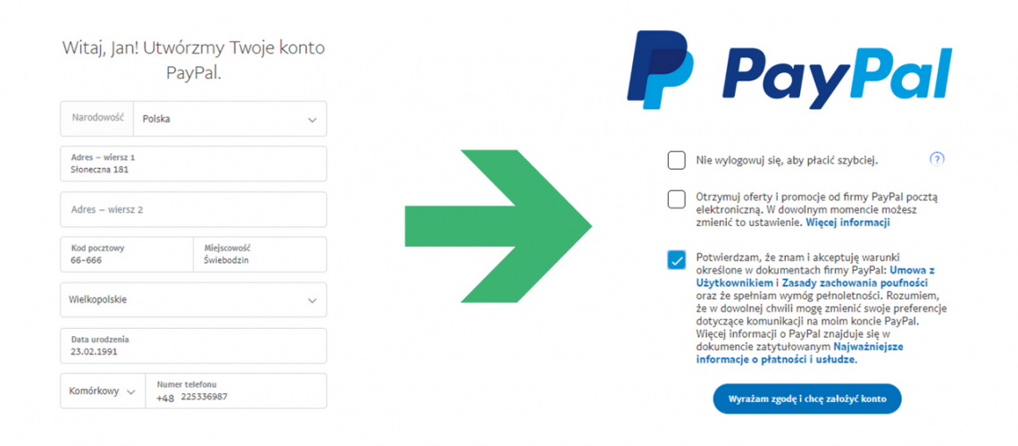 PayPal logowanie 