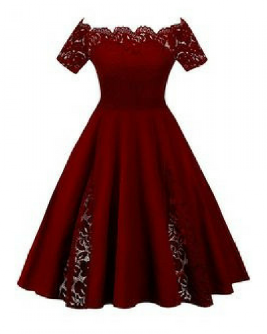 Czerwona sukienka na wesele XXL - RoseGal