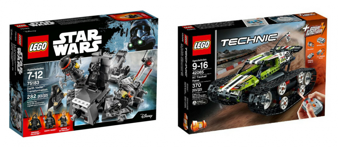 LEGO Star Wars Transformacja Darth Vadera i Technic Zdalnie sterowana wyścigówka gąsienicowa